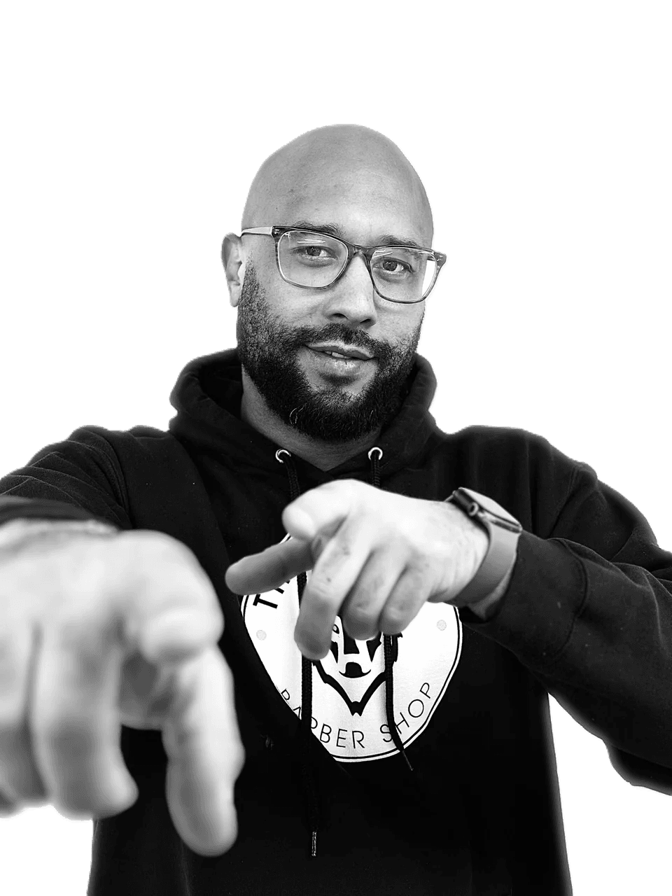 Headshot of Mike Jones, skilled barber with The Bureau Barbershop, Salt Lake City.